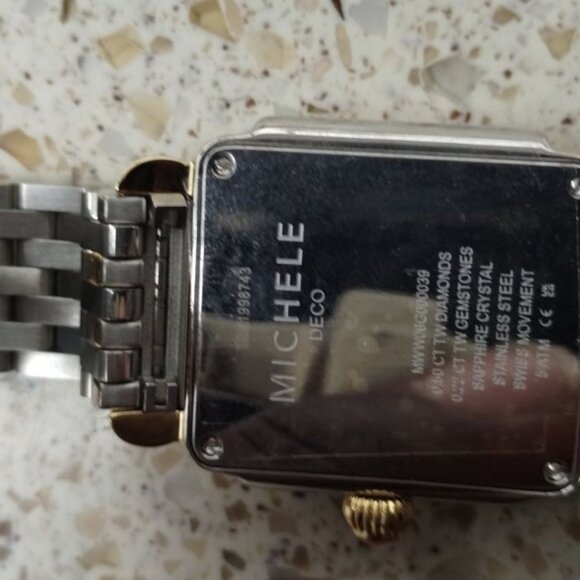 Michele Deco Fleur Special Edition Two-Tone 18K Gold-Plated Stainless Steel Diam Michele Deco Fleur Two-Tone 18K Gold-Plated Diamond Watch  main image 4